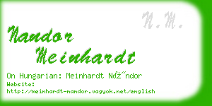 nandor meinhardt business card